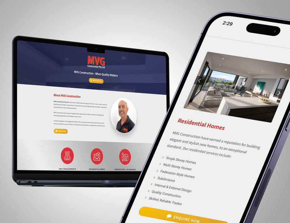 MVG Construction - Website by Green Man Media